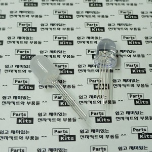 10파이 RGB LED 10mm 투명/불투명 확산 면발광 램프 튜닝 DIY 아두이노, 클리어램프(투명)/커먼캐소드(-)