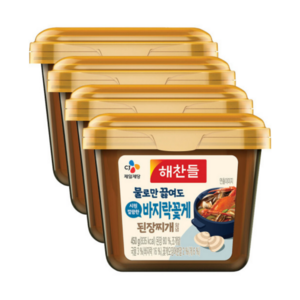 해찬들 물로만 끓여도 시원 깔끔한 바지락 꽃게된장찌개 양념, 4개, 450g