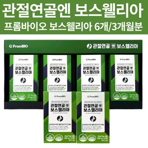 관절 연골 보스웰리아 식약처 인증 인도산 보수엘리아 추출물 분말 정 100% AKBA KBA 함유 부모님 60대 70대 홈쇼핑 프리미엄 관절연골엔 캡슐 6박스 3개월분, 6개