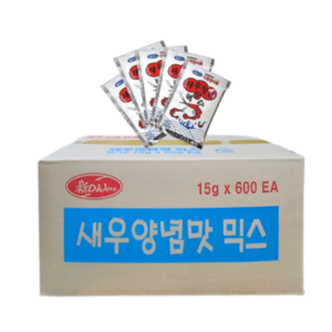 신동원 새우양념맛믹스15gx600포입 1박스 일회용새우젓, 600개, 15g