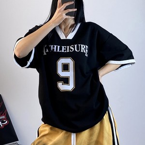 [디디댄스] 브이넥 9 반팔 힙합티 댄서 방송 줌바웨어 에어로빅복 걸스힙합 데일리