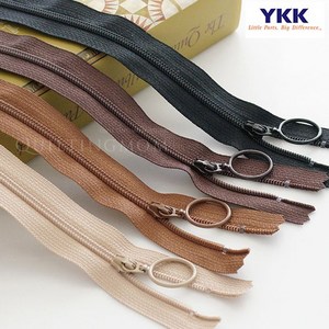 퀼팅맘 YKK지퍼 링코일 자크 내츄럴 3호, 14. 베이지[35cm], 1개