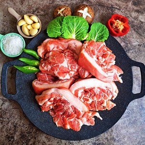 고기도매시장 뒷고기 목덜미살 꼬들살, 뒷고기 목덜미살 꼬들살 1.5cm 500g, 1개, 500g