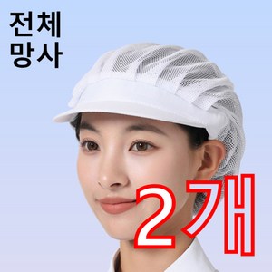 다앤디 망사 주방모자 위생모, 2개, 화이트