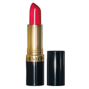 REVLON Lipstick Supe Lustous Lipstick Ceamy F REVLON 립스틱 슈퍼 러스트러스 립스틱 부드럽고 풍성해 보이는 입술을 위한 크리미, 740 확실히 레드, 4g, 1개