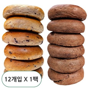 당일생산 DALDA 블루베리 베이글 6개 + 초코 베이글 6개 수제베이글, 12개