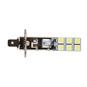 안개등 H1 빔 교체 차량 2 개 세트 H1 12SMD 5050 헤드라이트 12A LED 12V 24V, 2개