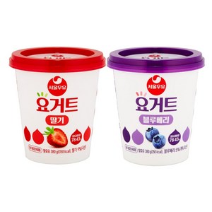 서울우유 요거트 블루베리380g x 3개입+딸기380g x 3개입 (총 6개입)