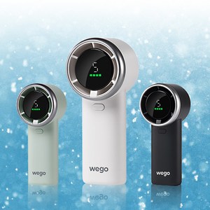 WEGO 초강풍 C타입 휴대용 선풍기, 차콜, 민트