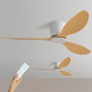 플러스킬 천장 거실 실링팬 천장형선풍기 미니 대형 천정 선풍기, 52인치, 옵션3.우드화이트