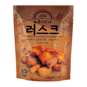 추억의 식빵과자 뉴우러스크 85g/개 간식 에너지보충 바삭함 고소함 달콤함 든든함, 6개, 85g