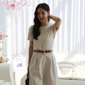 심플 라운드 모달 일자핏 반팔 티셔츠 10 color