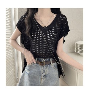 드마엘 여름 펀칭 니트 조끼 베스트(5color)