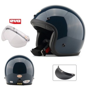 피스윌 EVO 레트로 클래식헬멧 오토바이 바이크 헬멧 반모 오픈페이스 하이바 스쿠터 퀵보드 전기자전거 가벼운헬멧, XL, 4.네이비