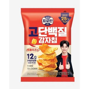 롯데웰푸드 이지프로틴 고단백질 감자칩 매콤치즈맛, 50g, 5개