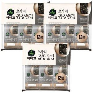 (실온)[비비고]초사리곱창돌김5gx12봉, 3개