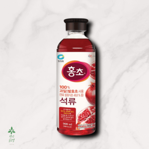 상큼한 주스로 술에 타서 홍초 석류 외 택1, 2)홍초 풋사과 900ml x 1개, 900ml, 1개