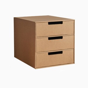 3단 크라프트 종이 책상서랍 사무용서랍장 DIY 보관함, 본상품선택