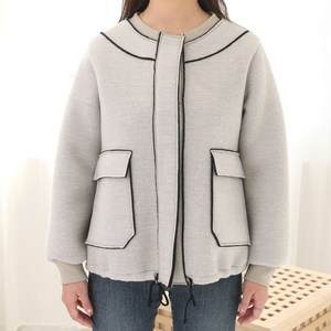 가볍고 따뜻한 빅포켓 카라리스 여성 기모 자켓 / 가을 겨울 간절기 노카라 데일리 집업점퍼