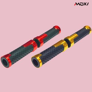 MOXI 바이크 오토바이 손잡이 튜닝 22mm 핸들그립 MX218, 레드, 1개