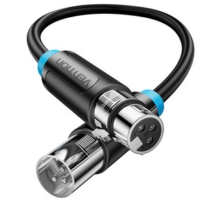 벤션 XLR 캐논 M F 마이크 연장 오디오 케이블 BBF, 2m, 1개