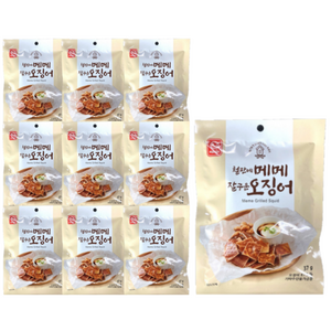 철판에 메메 잘구운오징어 37g x 10개