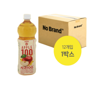 노브랜드 사과주스 1.5L 12입 1박스 사과과즙 100%, 12개