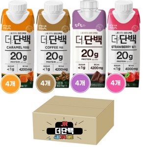 [JR기획세트] 빙그레 더단백 드링크 프로틴음료 4종, 16개, 250ml