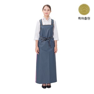 예경 메쉬 줄무늬 H형 방수 앞치마_대 앞치마, PO-3125/대/곤색, 1개