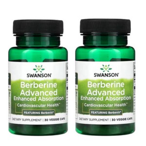 1+1 Swanson 스완슨 베르베린 어드밴스드 Bebeine Advanced 550mg 베지 캡슐 30정 약들약 고약사 / 해외직구 미국정품, 2개