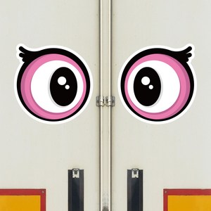 뭉키데코 화물차 왕눈이 고휘도 반사 안전거리 졸음방지 차량스티커 CES 005_왕눈이 005, 혼합색상, 1세트