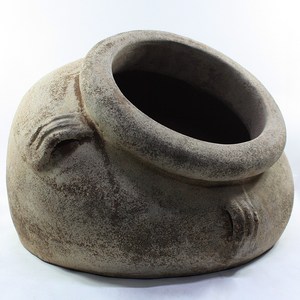 그린데이 빈티지 엔틱 항아리 대형 토분 - 인테리어 빈티지 누운 항아리 디자인 내추럴 자연 엔티크 화분 공간연출, 1개, 오리지널