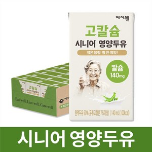 케어웰 고칼슘 시니어 영양두유, 140ml, 24개