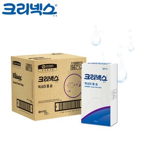 크리넥스거품비누 럭셔리폼 솝 1000ml /(56712) 6개 1박스, 1L