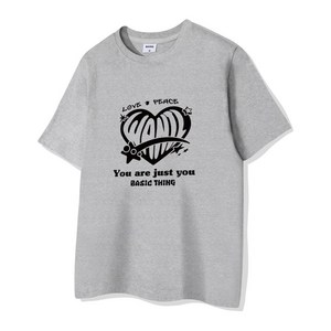 [당일출고] 하트럽피스 반팔티 반팔 여름 티셔츠 빅사이즈 남여공용 남자여성 ZJED_0102