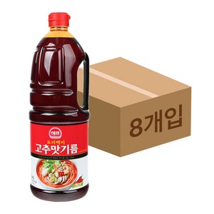 해표 고추맛 기름, 1.8L, 8개