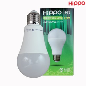 [히포]LED 식물 생장 램프 12W 3500K 태양빛 1개입, 전구색, 1개