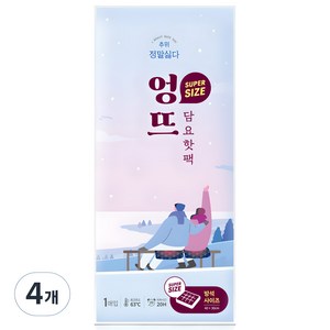 정말싫다 추위 엉뜨 담요 핫팩 540g, 4개