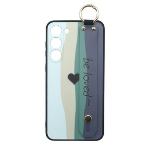 신서엔코 갤럭시S24 갤럭시S24플러스 갤럭시S24울트라 케이스 Galaxy Phone Case SCS-1538 하트 레인보우 핸드 스트랩 휴대폰 케이스