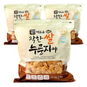 미드움 착한 쌀누룽지 구수한 누룽지 간식 누룽지탕, 3kg, 3개