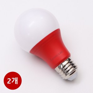 LONG 컬러 전구 8W LED e26, 2개, 빨간색빛