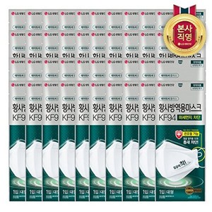 LG생활건강 에어워셔 플러스 KF94 마스크 대형 X 40개, 1개입, 화이트