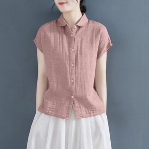패션고리 여성 카라넥 데일리 면마 셔츠 블라우스 ZX028
