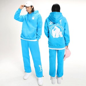 그랜피니 남녀공용 레터링 고릴라 기모 후드티 트레이닝복 세트 GFHM04