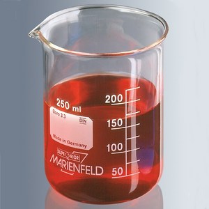 글라스비커 유리비이커 (수입-Germany) (10ml~5000ml) Beaker Low Form With Graduation and spot, 25ml