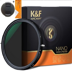 K&F Concept 49mm NANO-X 가변 ND2-ND32+CPL 2-in-1 필터 렌즈크리너융/캡포함 Fader ND2-32+CPL Filter + Cap/Cloth, 1개