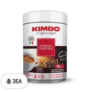 킴보 나폴레타노 분쇄원두, 에스프레소, 250g, 3개