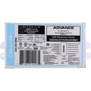 Advance XI025C070V054DSM1 Xitanium 010V 디밍 LED 드라이버 25W 54Vdc 120277V