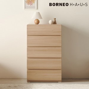 보루네오 엘리브 요미 600 5단 서랍장 js056-1, 크림오크