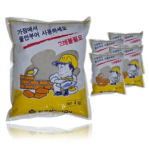 비앤티 몰탈시멘트(모래없이 사용하는 시멘트) 4kg x 5봉, 1세트